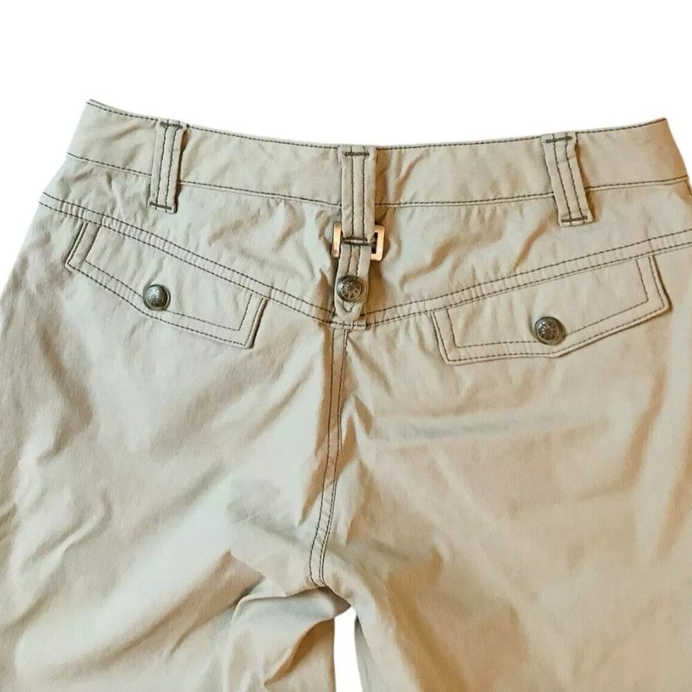 Athleta Bermuda Shorts Beige Size 2 Stretch Pockets Mid-Rise Pockets - Picture 4 of 10